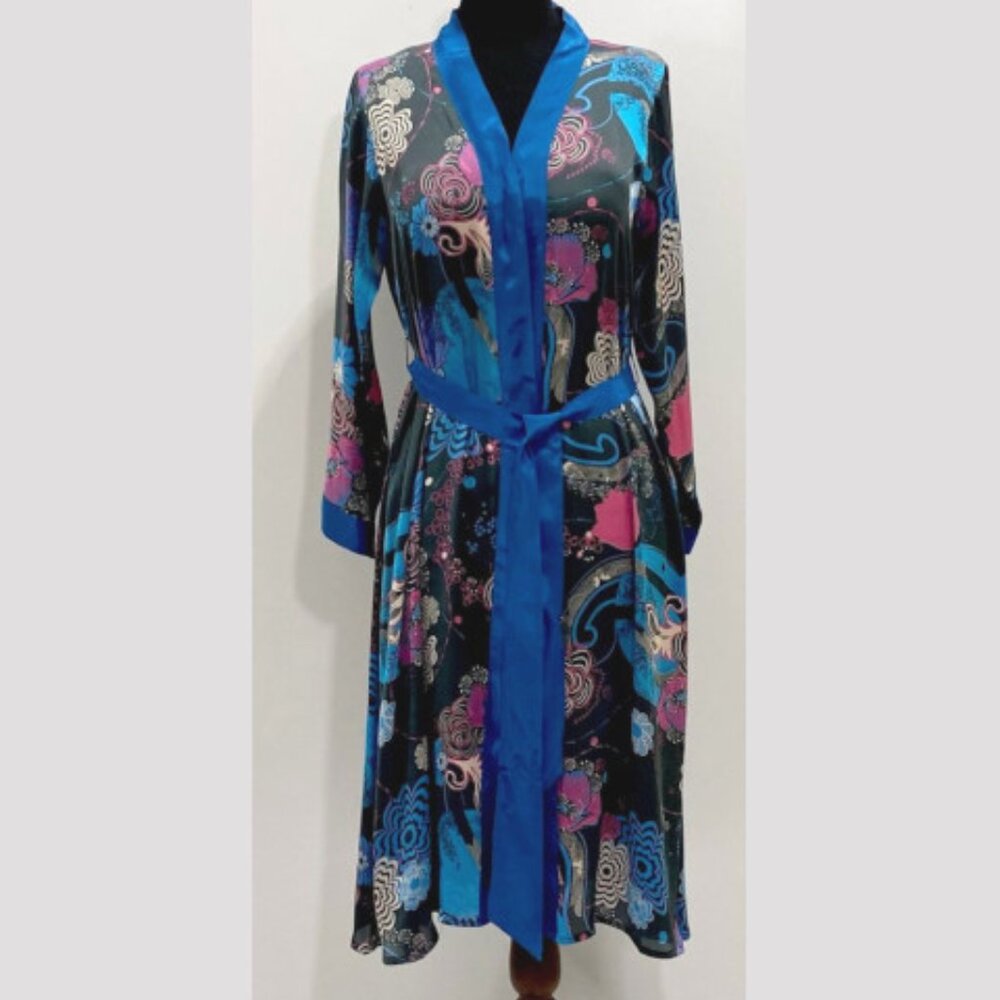 Soierose Beautiful Satin Silk Printed Robe - SR-1005